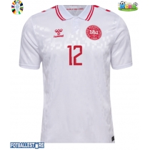 Danmark Kasper Dolberg #12 Bortedrakt EM 2024 Kortermet